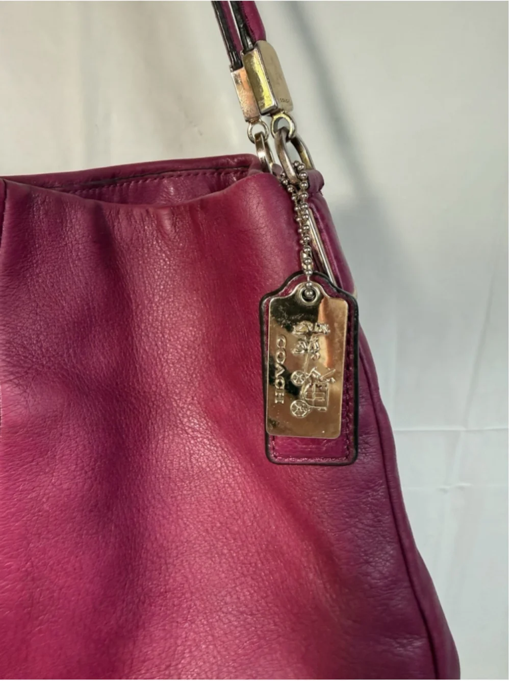Coach Phoebe Shoulder Bag Pebble Leather 26224 magenta